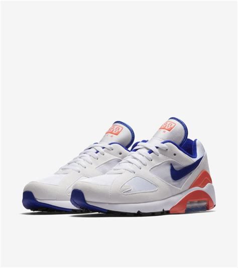 Nike Women's Air Max 180 'White & Solar Red & Racer Blue' 